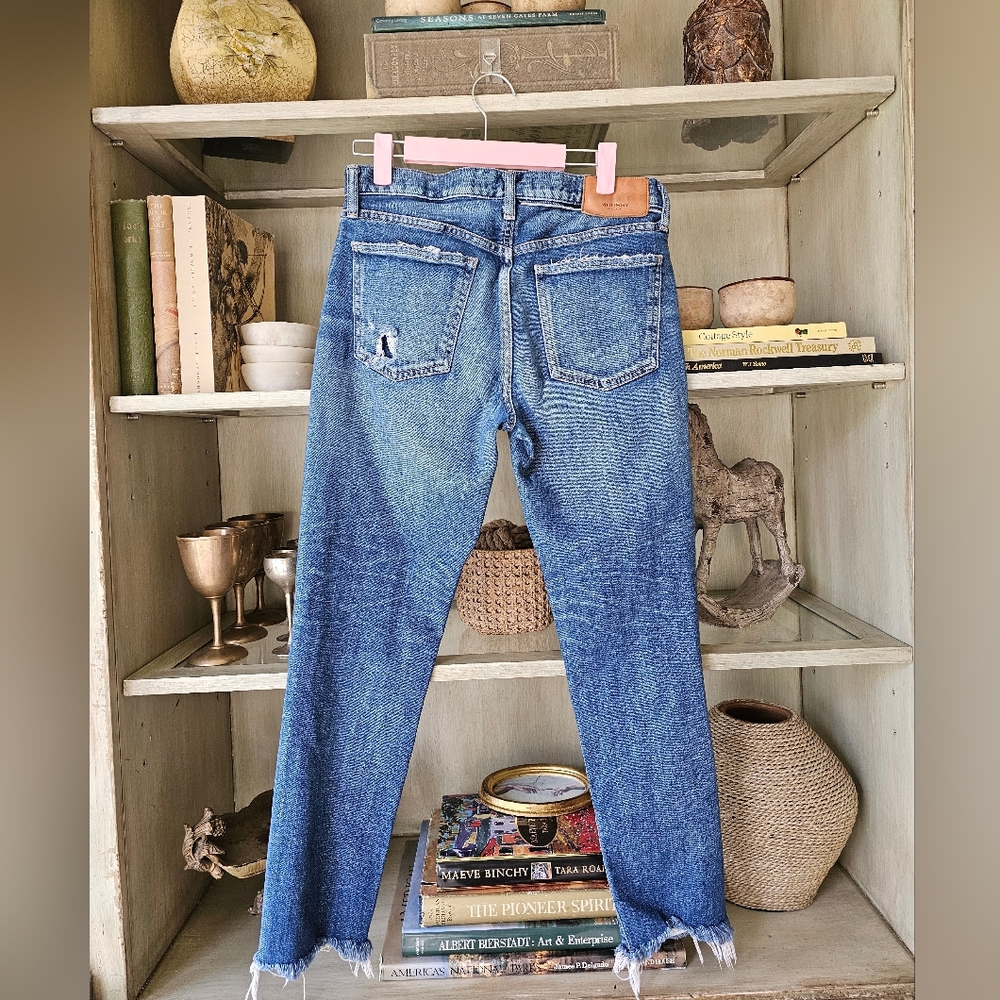 MOUSSY VINTAGE Howa distressed cropped raw hem Jeans - Picture 6 of 10
